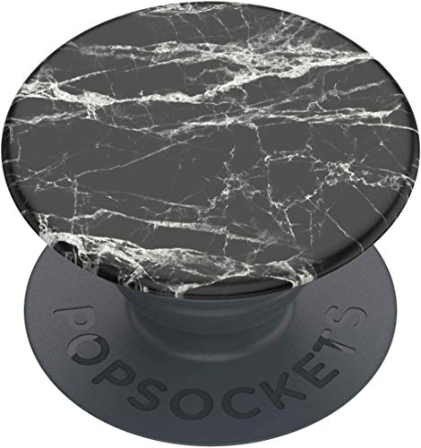 PopSockets: PopGrip Basic - Ausziehbarer Sockel und Griff für Smartphones und Tablets [Top Nicht Austauschbar] - Mod Marble Black von PopSockets