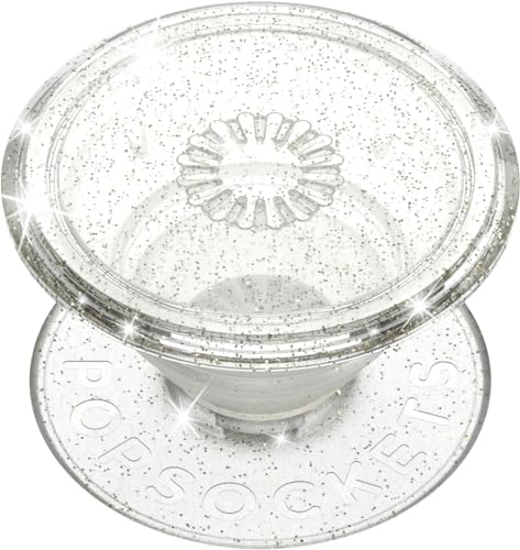PopSockets: PopGrip - Expanding Stand and Grip with a Swappable Top for Smartphones and Tablets - Clear Glitter Silver PopSockets: PopGrip - Expanding Stand and Grip with a Swappable Top for Smartphones and Tablets - Clear Glitter Silver von PopSockets