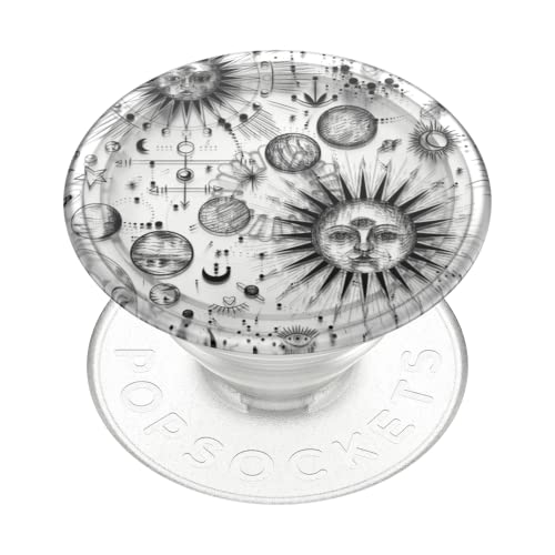 PopSockets: PopGrip Plant - Ausziehbarer Sockel und Griff aus Pflanzlichen Materialien mit Austauschbarem Oberteil für Smartphones und Tablets - Translucent Cosmic Sun von PopSockets