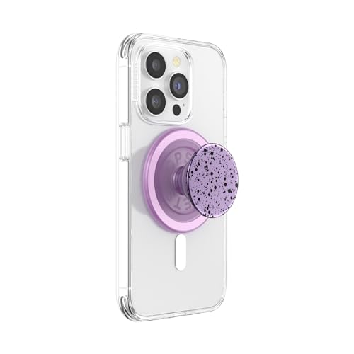 PopSockets: PopGrip Round für MagSafe - Inklusive Adapterring für MagSafe - Ausziehbarer Sockel und Griff mit einem Austauschbarem Top für Smartphones und Hüllen - Lavender Speckle von PopSockets