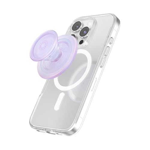 PopSockets runder Telefongriff kompatibel mit MagSafe, Adapterring im Lieferumfang enthalten, Telefonhalter, kabelloses Laden kompatibel -Opalescent Clear PopSockets runder Telefongriff kompatibel mit MagSafe, Adapterring im Lieferumfang enthalten, Telefonhalter, kabelloses Laden kompatibel -Opalescent Clear von PopSockets