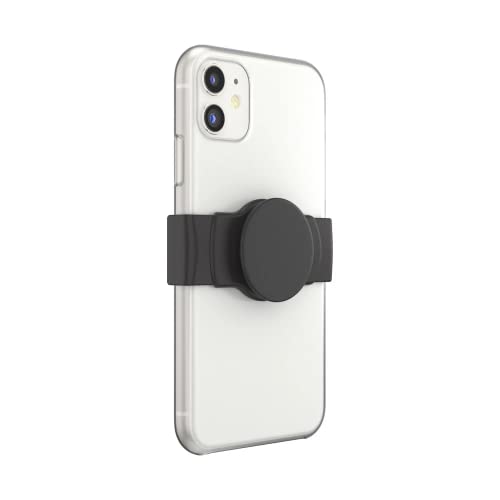 PopSockets: PopGrip Slide Stretch Antihaft-Telefonständer und -Griff mit eckigen Kanten und einem austauschbaren Top - Kompatibel mit den meisten Smartphones - Black von PopSockets