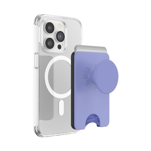 PopSockets: PopWallet+ für MagSafe - Inklusive Adapterring für MagSafe - Kartenhalter mit integriertem austauschbarem PopTop für Smartphones und Hüllen - Deep Periwinkle von PopSockets