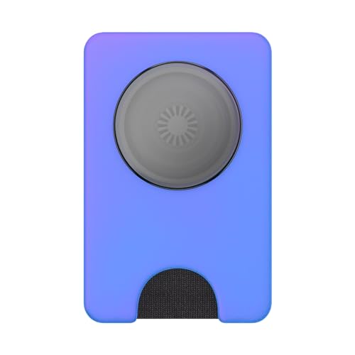 PopSockets: PopWallet+ für MagSafe - Inklusive Adapterring für MagSafe - Kartenhalter mit integriertem austauschbarem PopTop für Smartphones und Hüllen - Neo Noir von PopSockets