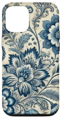 Hülle für iPhone 12/12 Pro Elegantes blaues Paisley mit floralen Akzenten Hülle für iPhone 12/12 Pro Elegantes blaues Paisley mit floralen Akzenten von PopTrend Designs