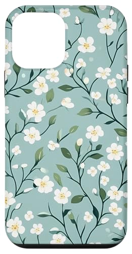 Hülle für iPhone 12 mini Grüne Blumen mit weißen Blüten und Reben Hülle für iPhone 12 mini Grüne Blumen mit weißen Blüten und Reben von PopTrend Designs