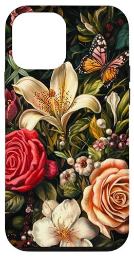 Hülle für iPhone 12 mini Vintage Rosen und Blüten mit Schmetterlingen Hülle für iPhone 12 mini Vintage Rosen und Blüten mit Schmetterlingen von PopTrend Designs