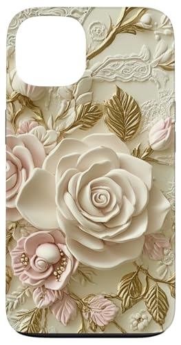 Hülle für iPhone 13 Kunstdruck im viktorianischen Rosen-Design, cremefarben Hülle für iPhone 13 Kunstdruck im viktorianischen Rosen-Design, cremefarben von PopTrend Designs