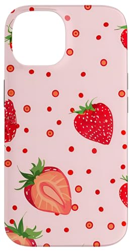 Hülle für iPhone 14 Kleine Erdbeeren mit roten Punkten auf Rosa Hülle für iPhone 14 Kleine Erdbeeren mit roten Punkten auf Rosa von PopTrend Designs