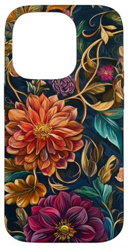Hülle für iPhone 14 Pro Dark Botanical Art | Lebendige Blüten auf Schwarz Hülle für iPhone 14 Pro Dark Botanical Art | Lebendige Blüten auf Schwarz von PopTrend Designs