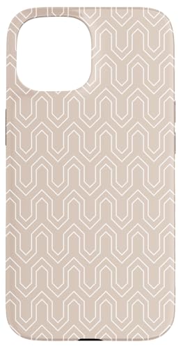 Hülle für iPhone 15 Gebogenes beigefarbenes Art-Deco- Hülle für iPhone 15 Gebogenes beigefarbenes Art-Deco- von PopTrend Designs