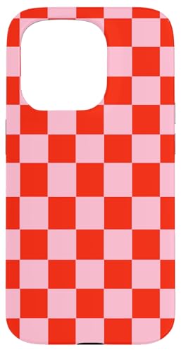 Hülle für iPhone 15 Pro Kariertes Karomuster in Rot und Weiß Hülle für iPhone 15 Pro Kariertes Karomuster in Rot und Weiß von PopTrend Designs
