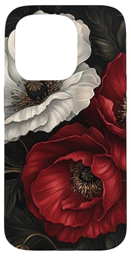 Hülle für iPhone 15 Pro Stimmungsvolles Blumenkunstwerk mit roten und weißen Mohnblumen Hülle für iPhone 15 Pro Stimmungsvolles Blumenkunstwerk mit roten und weißen Mohnblumen von PopTrend Designs