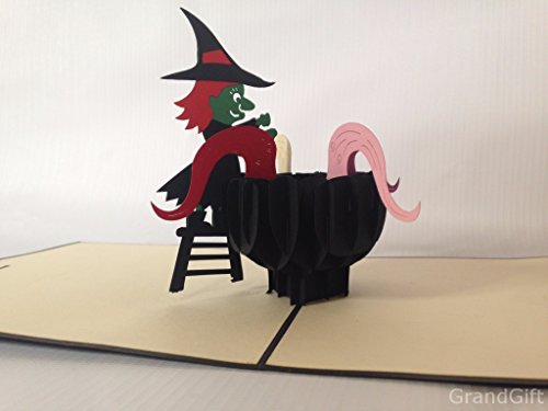 Hexe Brew 1. November 3D Pop up Karten Custom Grußkarten 3D Ostern Halloween Mutter Vater New Home NEW YEAR Thanksgiving Valentine Hochzeit Weihnachten von PopUp-Cards
