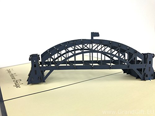 Sydney Harbour Bridge Most 3D Pop Up Grußkarten Jahrestag Baby Geburtstag Ostern Halloween Muttertag Vatertag Neujahr Erntedankfest Valentinstag Hochzeit Weihnachten von PopUp-Cards