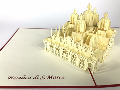 Venedig Basilica di San Marco Italien 3D Pop up Grußkarten Jahrestag Baby Geburtstag Ostern Halloween Mutter Vater New Home NEW YEAR Thanksgiving Valentine Hochzeit Weihnachten von PopUp-Cards