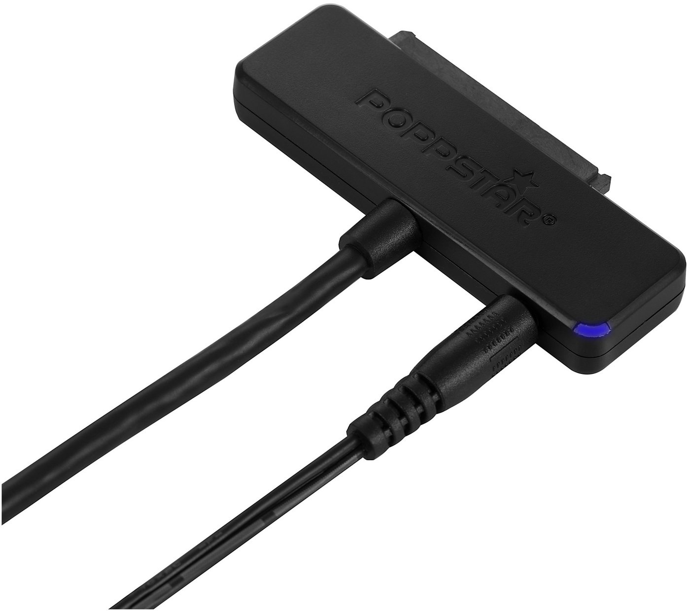 Poppstar Anschlusskabel für externe Festplatten USB-Adapter S-ATA zu USB 3.0 Typ A, USB 3.1 Gen 1 Typ A Festplattenadapter HDD / SSD 2,5 + 3,5"" von Poppstar