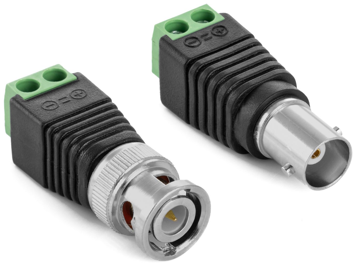 Poppstar Audio-Adapter, BNC Adapter (Stecker / Buchse) auf Terminalblock 2pin von Poppstar
