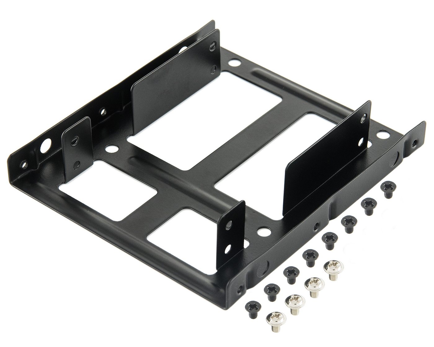Poppstar Festplatten-Einbaurahmen Festplattenrahmen intern für 1 oder 2 SSDs, für SSD HDD Festplatte 2,5" auf 3,5", inkl. Schrauben Poppstar Festplatten-Einbaurahmen Festplattenrahmen intern für 1 oder 2 SSDs, für SSD HDD Festplatte 2,5" auf 3,5", inkl. Schrauben von Poppstar