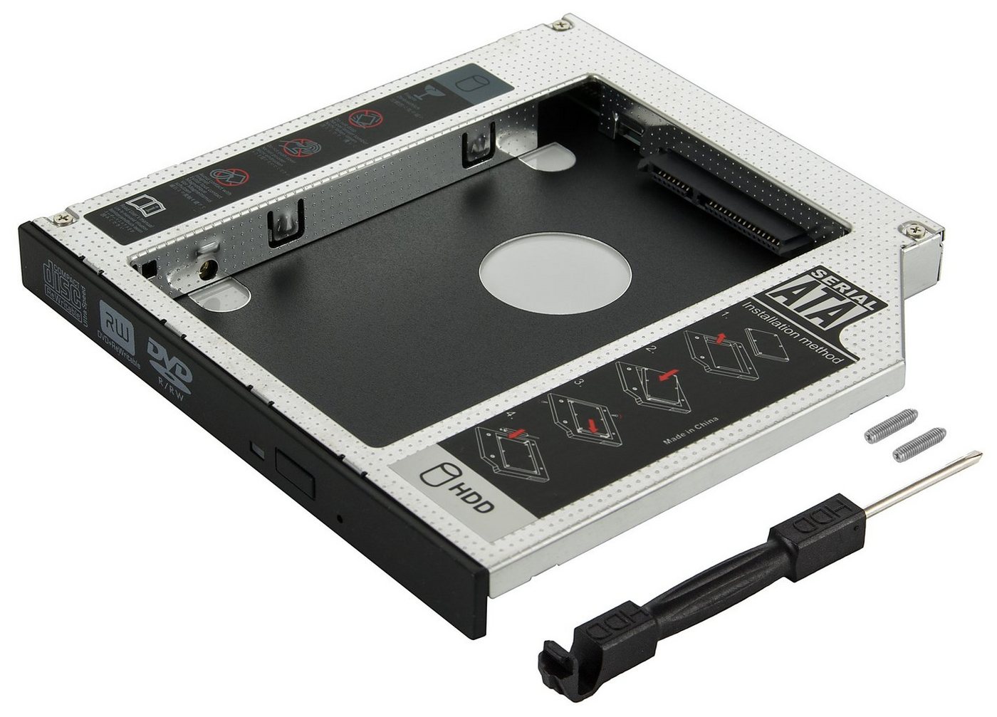 Poppstar Festplatten-Einbaurahmen Notebook Laufwerksrahmen/Laufwerksschacht für SSD/HDD, Höhe 12,7mm - Laufwerk Caddy für 2,5" SSD/HDDs von 7mm bis 12,5mm Poppstar Festplatten-Einbaurahmen Notebook Laufwerksrahmen/Laufwerksschacht für SSD/HDD, Höhe 12,7mm - Laufwerk Caddy für 2,5" SSD/HDDs von 7mm bis 12,5mm von Poppstar
