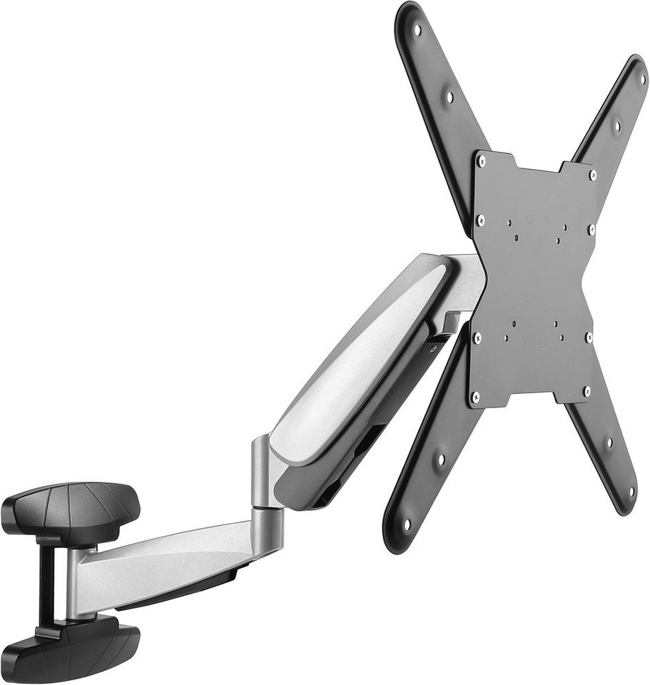 Poppstar Gasdruckfeder Monitor-Halterung für 7kg bis 25kg Bildschirme TV-Wandhalterung, (bis 55,00 Zoll, höhenverstellbar schwenkbar neigbar drehbar, VESA max. 400 x 400mm) von Poppstar