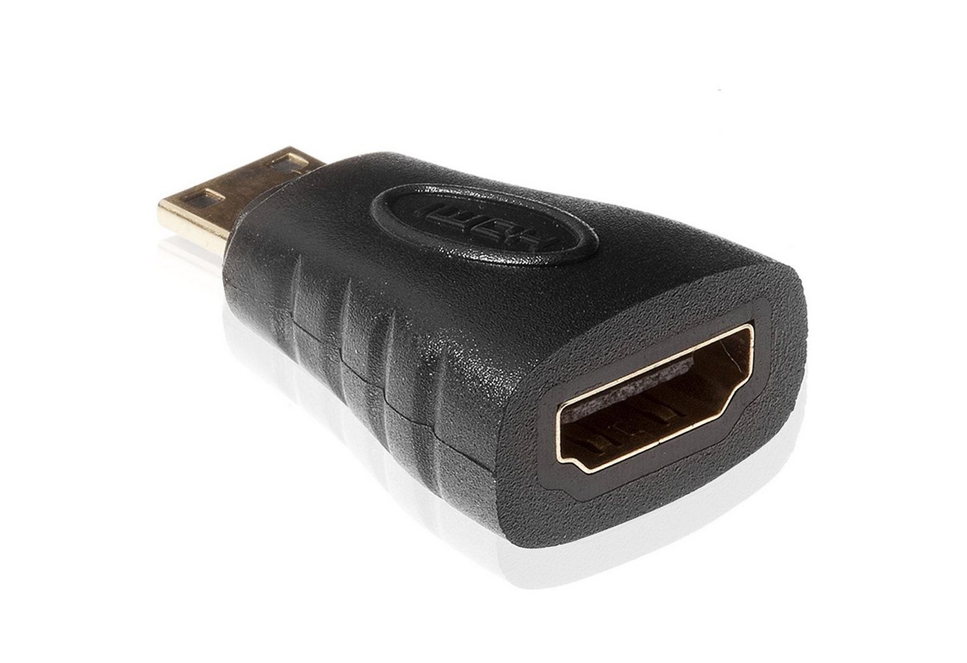 Poppstar HDMI-Adapter Mini HDMI Stecker zu HDMI Buchse HDMI-Adapter Mini HDMI Stecker zu HDMI Buchse, HDMI Adapter (HDMI Buchse auf Mini HDMI Stecker), vergoldete Kontakte von Poppstar