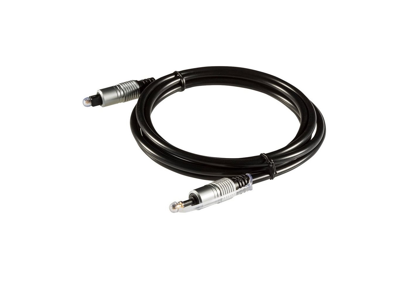 Poppstar Optisches-Kabel, (500 cm), Optisches Kabel (Toslink auf Toslink Mini 3,5mm), 5m, schwarz von Poppstar