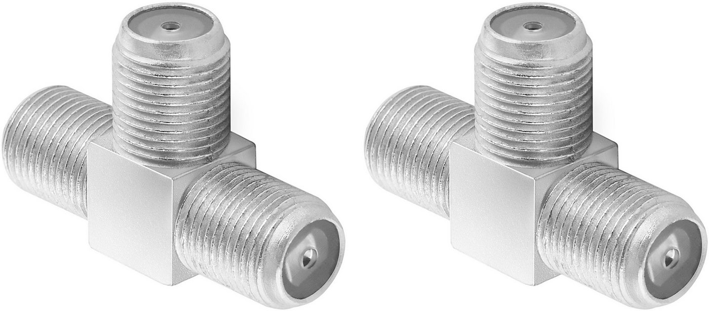 Poppstar SAT-Antenne (Sat TV Coax Verteiler T-Stück (3x F-Buchse) von Poppstar