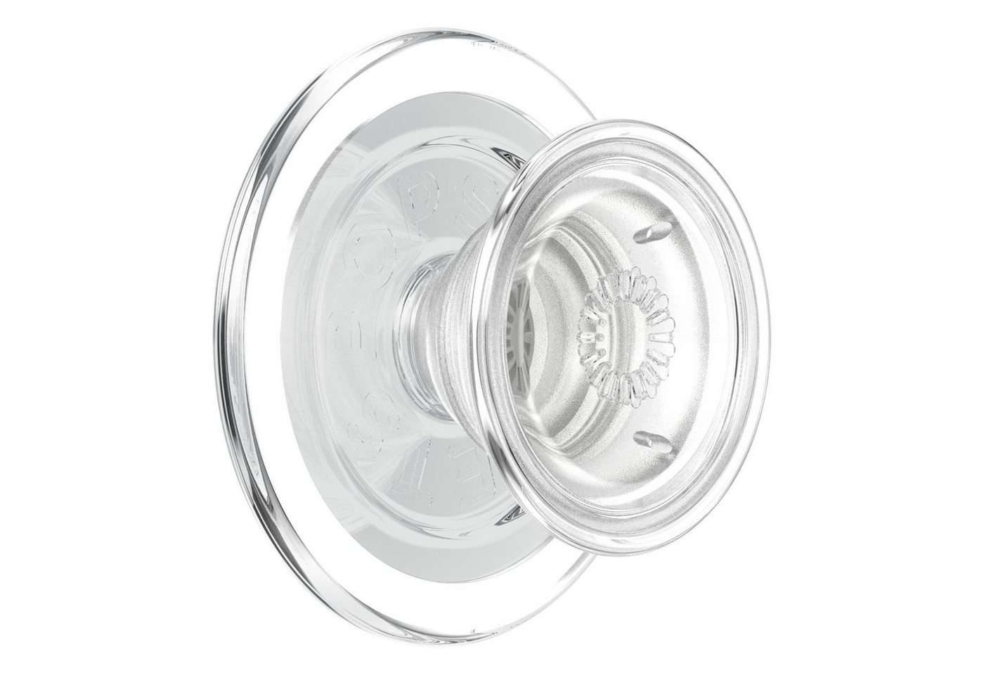 Popsockets PopGrip Round für MagSafe - Inklusive Adapterring für MagSafe (Clear) Popsockets, (Ausziehbarer Sockel und Griff mit einem Austauschbarem Top) von Popsockets