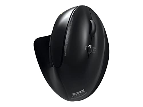 Port Connect Ergonomische Maus, Bluetooth, kabellos, wiederaufladbar, Schwarz Port Connect Ergonomische Maus, Bluetooth, kabellos, wiederaufladbar, Schwarz von Port Designs