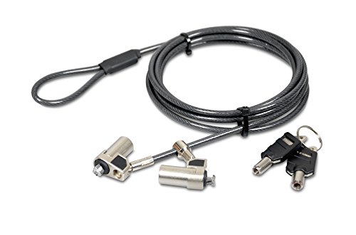 Port Connect Kabel IT-Sicherheit mit Schlüssel und Zwei Riegeln Slim 1,80 m von Port Designs