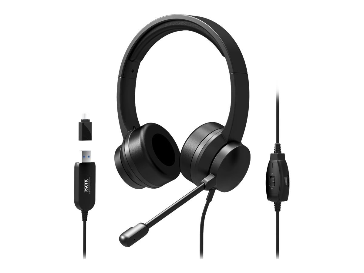 Port PORT HEADSET COMFORT OFFICE USB + MIC Headset von Port