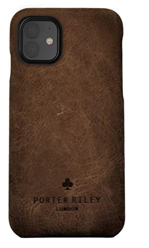Porter Riley - Lederhülle für iPhone 11 (6.1"). Premium Ultra Dünn Echtleder Cover/Ledertasche/Backcover (Schokoladenbraun) von Porter Riley