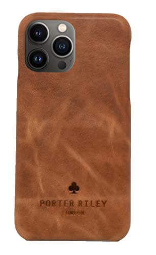 Porter Riley - Lederhülle für iPhone 13 Pro (6.1"). Premium Ultra Dünn Echtleder Cover/Ledertasche/Backcover (Hellbraun) von Porter Riley