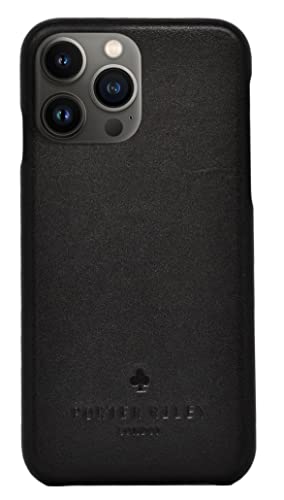 Porter Riley - Lederhülle für iPhone 13 Pro Max (6.7"). Premium Ultra Dünn Echtleder Cover/Ledertasche/Backcover (Schwarz) von Porter Riley