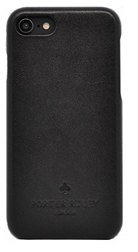 Porter Riley - Lederhülle für iPhone SE (2022/20) und iPhone 8 / iPhone 7. Premium Ultra Dünn Echtleder Cover/Ledertasche/Backcover (Schwarz) von Porter Riley