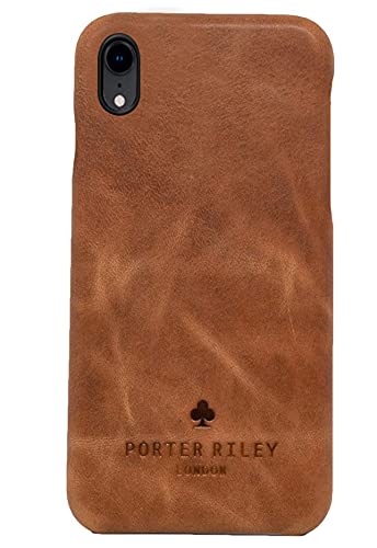 Porter Riley - Lederhülle für iPhone XR. Premium Ultra Dünn Echtleder Cover/Ledertasche/Backcover kompatibel mit iPhone XR (Hellbraun) von Porter Riley