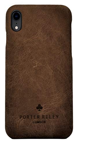 Porter Riley - Lederhülle für iPhone XR. Premium Ultra Dünn Echtleder Cover/Ledertasche/Backcover kompatibel mit iPhone XR (Schokoladenbraun) von Porter Riley