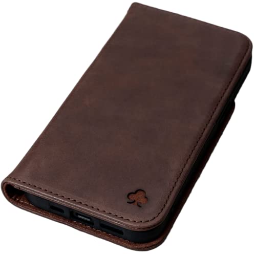 Porter Riley - Lederhülle nur für iPhone 8 Plus (2017) /iPhone 7 Plus (2016). Premium Echtleder Standhülle/Cover/Brieftasche mit Karten Steckfach & Horizontale Standfunktion (Schokoladenbraun) von Porter Riley