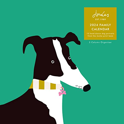2024 Joules Dogs quadratischer Familienkalender von Portico Designs Ltd