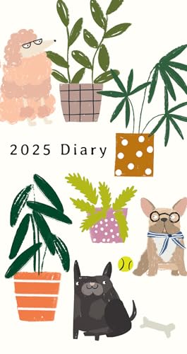 Caroline Gardner Dogs Wandkalender 2025, schmaler Wandkalender von Portico Designs Ltd