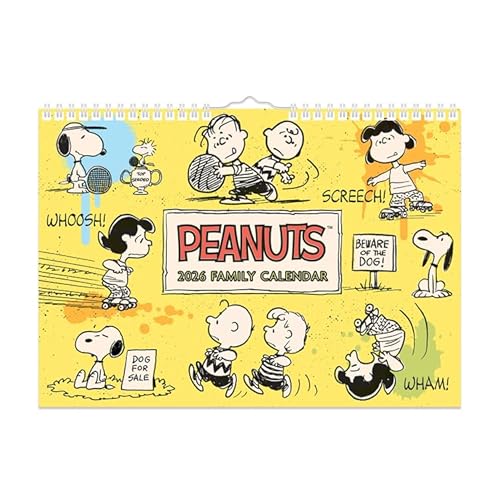 2026 Peanuts A4 Familienplaner Organizer Wandkalender von Portico Designs Ltd