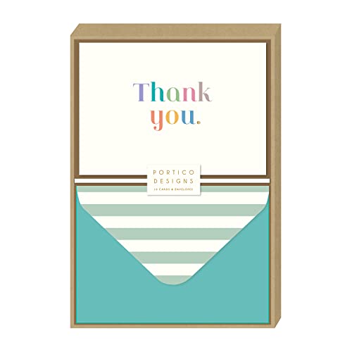 Portico Designs Dankeskarten mit Aufschrift Thank You, mehrfarbig von Portico Designs Ltd