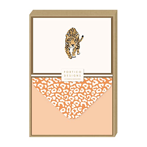 Portico Designs Leopard Notizkarten, verpackt von Portico Designs