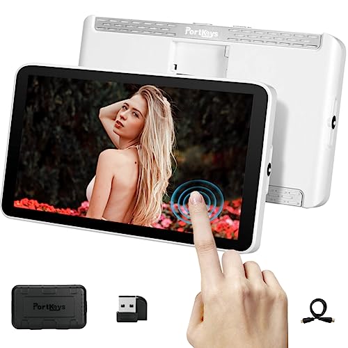 Portkeys LH7P Kameramonitor Wireless Control Kameramonitor 7" Hohe Helligkeit 4K 3D LUT Ausgang 1920X1080 1000nit 1080P60 HDMI Ausgang Für Sony BMPCC 4K (Zoom) BMPCC 6KBMPCC 6K Pro.(Weiß) von Portkeys