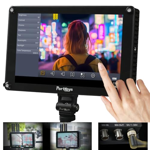 Portkeys HS8 Monitor 8" 1100nit High-Brightness Kameramonitor 3G-SDI/4K HDMI Hohe Helligkeit für Kamera DSLR Micro SLR Monitor mit 1/4 Schraube Portkeys HS8 Monitor 8" 1100nit High-Brightness Kameramonitor 3G-SDI/4K HDMI Hohe Helligkeit für Kamera DSLR Micro SLR Monitor mit 1/4 Schraube von Portkeys