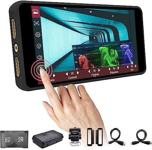 Portkeys PT5 II Touchscreen Kamera Feldmonitor 5 Zoll 500 Nit Camera Monitor Breiter Farbumfang Neue Peaking 3D LUT Video Assist Luma RGB-Wellenform für DSLR von Portkeys