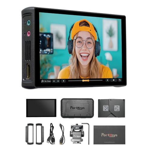 Portkeys PT5 III Kamera Feld Monitor 5,4" 800 Nits mit USB 3.0 Type-C, Touchscreen Field Monitor mit Waveform, Histogramm, Peaking, False Color, 3D LUT für DSLR Kameras von Portkeys