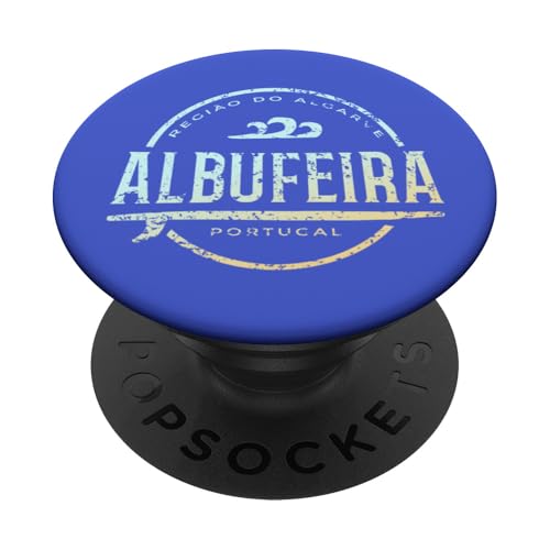 Albufeira, Portugal - Retro, Albufeira, Portugal, Vintage-Surf PopSockets Klebender PopGrip Albufeira, Portugal - Retro, Albufeira, Portugal, Vintage-Surf PopSockets Klebender PopGrip von Portuguese Shoreline Apparel