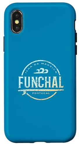 Funchal, Portugal - Retro, Funchal, Portugal, Vintage-Surf Hülle für iPhone X/XS Funchal, Portugal - Retro, Funchal, Portugal, Vintage-Surf Hülle für iPhone X/XS von Portuguese Shoreline Apparel